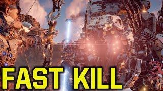 Horizon Zero Dawn tips and tricks - KILL THUNDERJAW in 11 seconds - BEAT THAT?!!