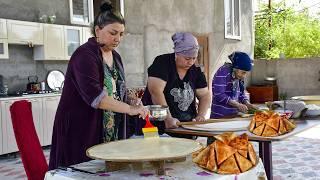 Grandma Making Traditional Fried Vegetable Borek | Azerbaijan