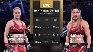 UFC 5 AI vs AI: Valentina Shevchenko vs Molly McCann - High-Octane Flyweight Battle