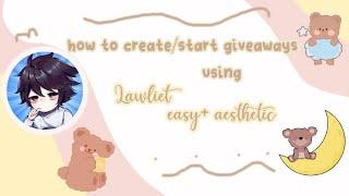  , how to create giveaways w/ lawliet bot | cute, easy, aesthetic, simple -