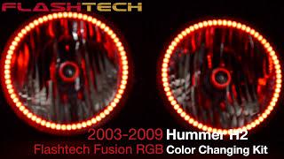 Flashtech Lighting Hummer H2 V.3 Fusion Color Change LED HALO HEADLIGHT KIT 2003  - 2009