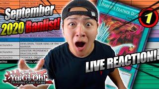 *KONAMI'S BIGGEST BAN LIST EVER!* Yu-Gi-Oh! Official September 2020 TCG Ban List Live Reaction!