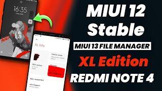 MIUI 12 XL Stable Edition for Redmi Note 4 | Xl MIUI 12 for Redmi Note 4 | Android 10 MIUI 12.0.3