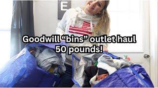 Goodwill outlet haul | Bins haul | Reselling clothing to make a profit | Full time reseller