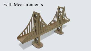 Golden Gate Bridge Cardboard Model | How to Make Golden Gate Bridge for a School Project