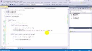 Learn C# for beginners: 45 -  Params Keyword