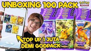 MENCARI GODPACK DAN KARTU EMAS!! UNBOXING 100 PACK GENETIC APEX!! - Pokemon TCG Pocket