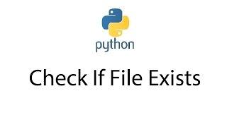 Check If File Exists with Python