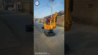 Wholesale Mini Crawler Walking Excavator with Micro Rotary Tiller #automobile #cultivator #farming