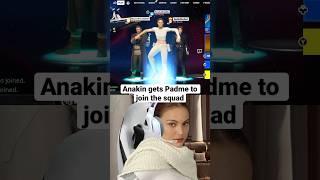 Padme hops on with the boys #starwars #fortnite #anakinskywalker #padme #obiwankenobi #gaming #yoda