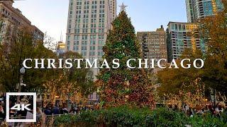 Chicago Christmas  Walking tour 2024 | 4K HDR