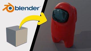 Learn How To Create an AMONG US Character in BLENDER in just 15 minutes! - (Tutorial for Beginners)