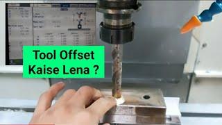 How to take Tool Offset in cosmos VMC machine | mitsubishi controller | cosmos vmc में tool Logan