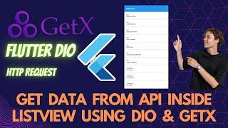 Get Server Data From API Inside List View Using Dio & GetX in Flutter. Get Http Response in Flutter.