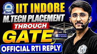 IIT Indore MTech Placement through GATE | Latest Data with Official RTI Reply