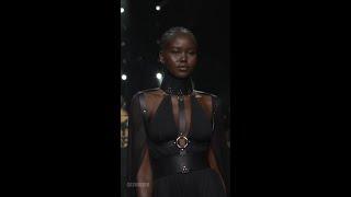 Adut Akech walks for Roberto Cavalli