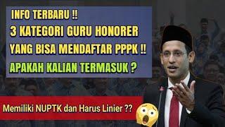 Catat !! inilah 3 Kategori Guru Honorer Untuk PPPK / P3K 2021