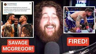 THE MMA GURU REACTS TO CONOR MCGREGOR FIRING MIKE PERRY FROM BKFC AFTER LOSING TO JAKE PAUL?