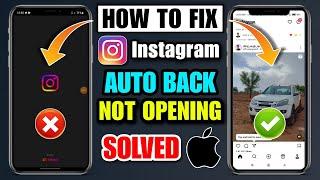 how to fix instagram app not opening iphone | instagram auto back problem in iphone | ios