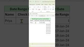 How to Create Dynamic Date Range in Excel | All Dates Between two Dates | Excel_and_PowerBI #shorts