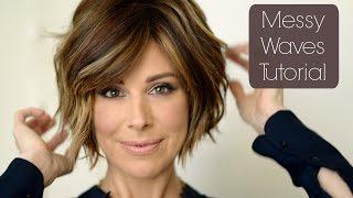 MESSY, NATURAL WAVES BOB HAIRSTYLE | Tutorial for SHORT HAIR | Dominique Sachse