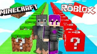 سباق بلوكات الحظ روبلوكس ضد ماين كرافت أيهما أفضل ؟  Minecraft vs Roblox Lucky Block