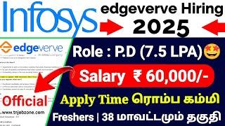 INFOSYS RECRUITMENT 2025 IN TAMILINFOSYS EDGEVERVE HIRING 2025 TAMIL TN IT JOB VACANCY 2025 TAMIL