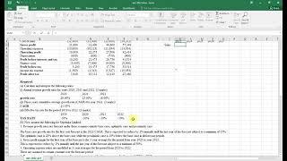 BUSINESS DATA ANALYSIS(BDA)- FORECASTING FINANCIAL STATEMENTS(DEC 2022 Q21)