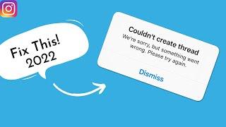 Instagram Couldn’t Create Thread (How to Fix) | Instagram Messages Not Showing Up | DM not Working