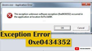 The Exception Unknown Software Exception 0xe0434352 Error |   Solved % -  2022