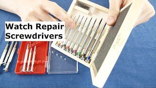 Watchmaker Tools. Watch making screwdrivers for repair explained.