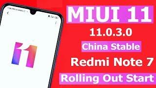 Redmi Note 7 MIUI 11.0.3.0 China Stable Update Rolling Out Start