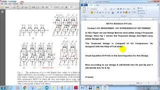 Low-Power Addition With Borrow-Save Adder | VLSI 2018-2019 final year projects