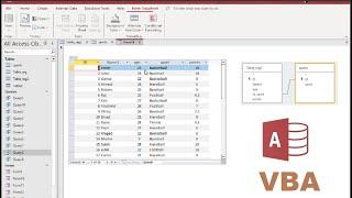 How to create subform from two tables using query design in Microsoft access forms VBA