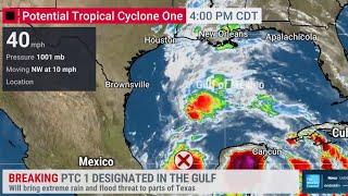 Potential Tropical Cyclone One Forms in Gulf - Threatens Texas, Mexico