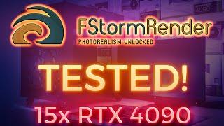 Monster Workstation 15x RTX 4090 - 3D Studio Max Fstorm Benchmark scene TESTED (june 2024)