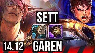 SETT vs GAREN (TOP) | 8 solo kills | EUW Diamond | 14.12