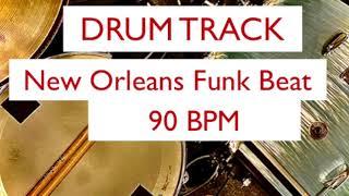 Drum Track New Orleans Funk Beat 90 BPM