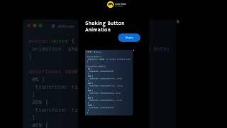 HTML & CSS Shaking Button Animation #shots #shortvideo #html #css