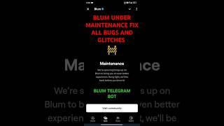 Blum new update earn section in maintenance ||Blum under maintenance #blum #code #crypto #task #earn