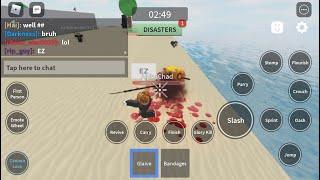 Combat Warriors mobile- Glaive experience (roblox)