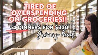 HOW IM SAVING ON GROCERIES THIS YEAR! OVER 54 DINNERS ! BUDGET FRIENDLY GROCERY HAUL.