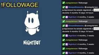 CÓMO ACTIVAR O AGREGAR EL COMANDO !FOLLOWAGE EN TWITCH CON NIGHTBOT