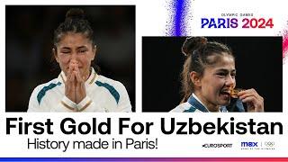 Diyora Keldiyorova makes history as first Uzbek and first woman to win judo Olympic gold #Paris2024