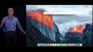 Apple OS X El Capitan New Features Demo at WWDC 2015