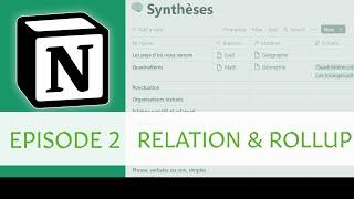 Tuto Notion - 02 - Relations et Rollup #notion #notion.so #productivite