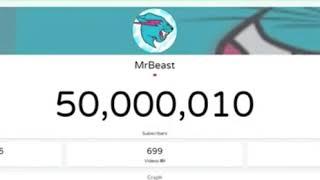 The Exact Moment MrBeast Hit 50 Million Subscribers