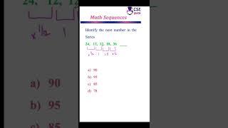 Identify the next no. in the sequence #10 #mathsequences #mathstricks #tipsandtricks #cseguru #maths