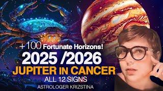 +100 INCREDIBLY POSITIVE  predictions for 2025/2026 Jupiter in Cancer: All 12 signs - timestamped