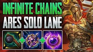 INFINITE CHAINS! Ares Solo Gameplay (SMITE Conquest)